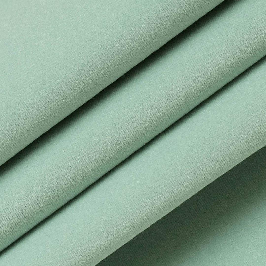 Mint Green Velvet Upholstery Fabric Light Green Stain Resistant Velvet