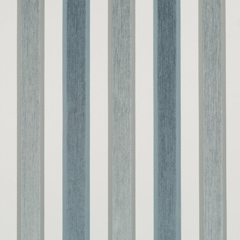 Blue Velvet Stripe Custom Roman Shades Peacock Blue Velvet Stripe Upholstery Fabric for Furniture Modern Custom Blue Velvet Pillow