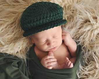 36 colors baby boy hat Irish newsboy hospital cap for coming home outfit Christmas newborn photo prop shower gift masters green dark pine