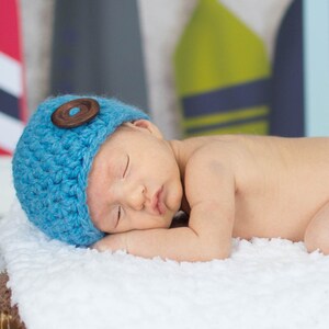 70 colors baby boy hat wood button winter hospital beanie for coming home outfit newborn photography photo prop shower gift cornflower blue
