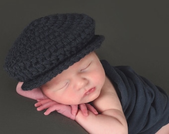 Baby boy hat 49 colors Irish wool winter newsboy hospital cap for coming home outfit newborn photo prop shower gift dark graphite gray grey