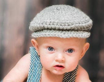 Baby boy hat 36 colors Irish wool newsboy hospital cap for coming home outfit newborn photo prop larger sizes shower gift for him gray grey