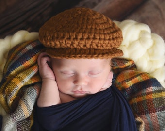 Baby boy hat 36 colors hospital newsboy cap for fall coming home outfit newborn photography autumn photo prop shower gift brown mustard