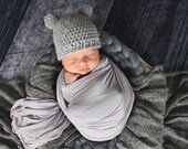 39 colors baby boy hat crochet knit hospital hat for coming home outfit baby girl beanie photo prop for photography shower gift pom pom gray