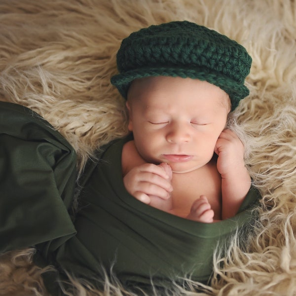 Baby boy hat 36 colors Irish wool hospital newsboy cap for Christmas coming home outfit newborn photo prop shower gift Masters green pine