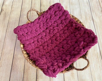 15 colors newborn bump blanket baby girl photo shoot prop 17x17 inch crochet posing mat chunky knit layer bucket filler purple pink plum