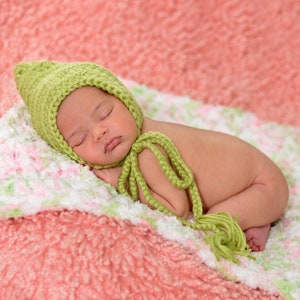 Baby gnome hat 46 colors pixie elf newborn girl hospital bonnet for coming home outfit woodland fairy photo prop shower gift pistachio green