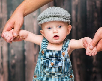 Baby boy hat 49 colors Irish wool hospital flat golf driving newsboy cap for coming home outfit newborn photo prop shower gift gray grey