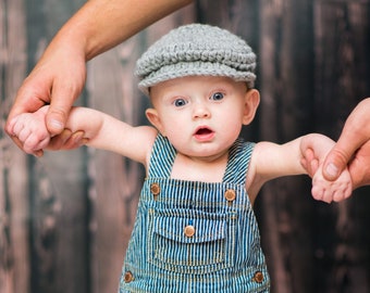 Baby boy hat 36 colors Irish wool hospital flat golf driving newsboy cap for coming home outfit newborn photo prop shower gift gray grey