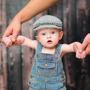 Baby boy hat 49 colors Irish wool hospital flat golf driving newsboy cap for coming home outfit newborn photo prop shower gift gray grey