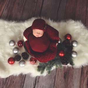 Newborn bump blanket 39 colors baby girl & boy photography photo prop crochet bucket filler knit basket stuffer posing layer barnwood brown image 7