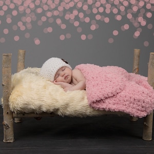 Baby girl blanket 14 colors white pastel chunky crochet knit newborn photo prop for photography soft fluffy winter wrap unique shower gift image 8