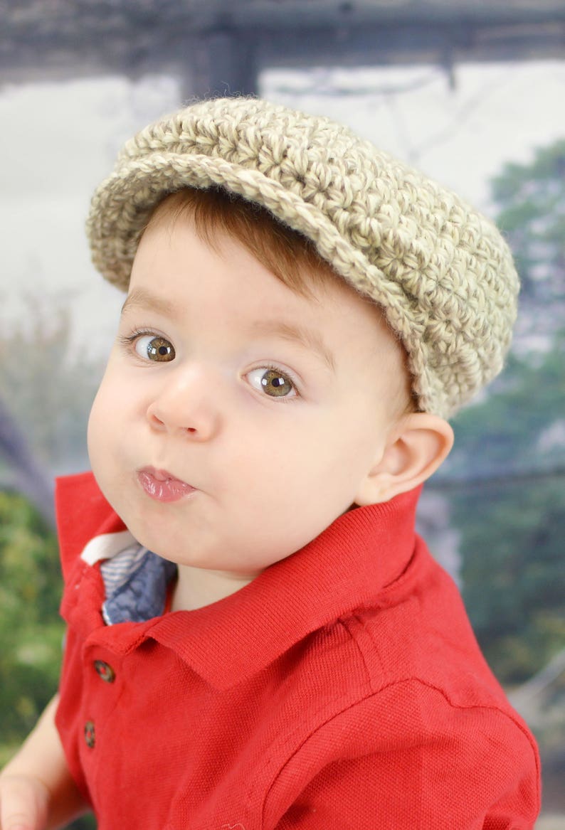 Newborn baby boy hat 24 colors Irish wool newsboy dapper hospital cap for coming home outfit photography photo props shower gift tan /& cream