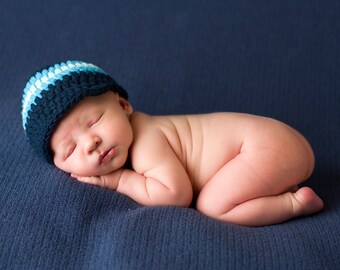 Newborn Baby Boy Hat Newborn Hat Boy Navy Blue Baby Hat Bright Blue Aqua Blue Baby Boy Clothes Baby Boy Cap Photo Prop Photography Prop