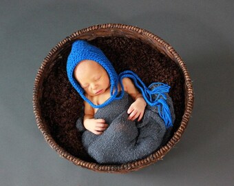 Baby elf hat 45 colors pixie gnome hospital bonnet for winter coming home outfit newborn boy photo prop shower gift larger sizes cobalt blue