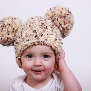 Baby girl hat 18 colors giant pom pom chunky crochet beanie fun newborn photo prop for photography knit winter hat baby toddler kid's sizes image 8