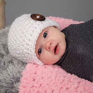 70 colors baby girl hat wood button crochet hospital beanie for coming home outfit newborn photo shoot prop cute shower gift white sparkle