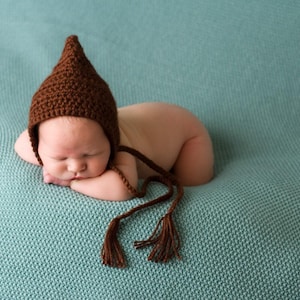 Baby elf hat 45 colors boy & girl hospital gnome bonnet for coming home outit photo prop cute shower gift newborn - womens sizes dark brown