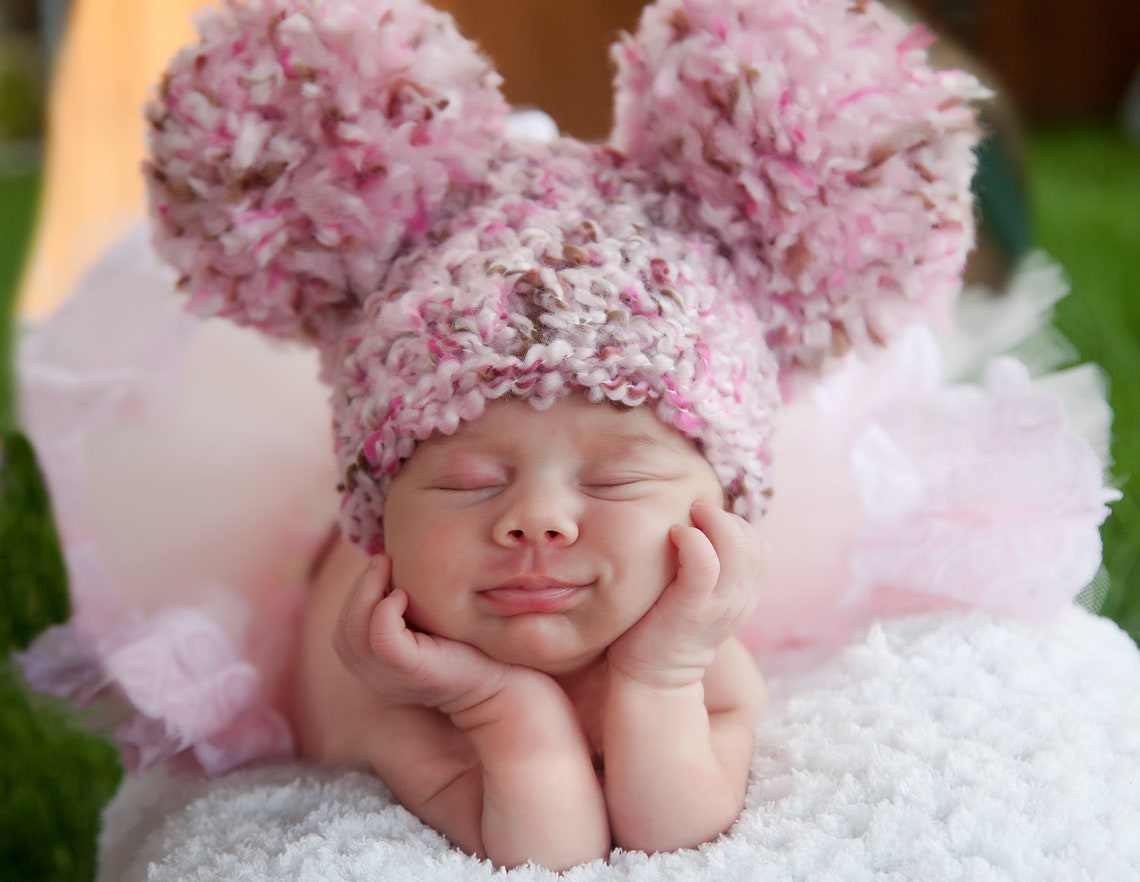 Pink Baby Hat Newborn Baby Girl Hat Newborn Baby Hat Pink and Etsy