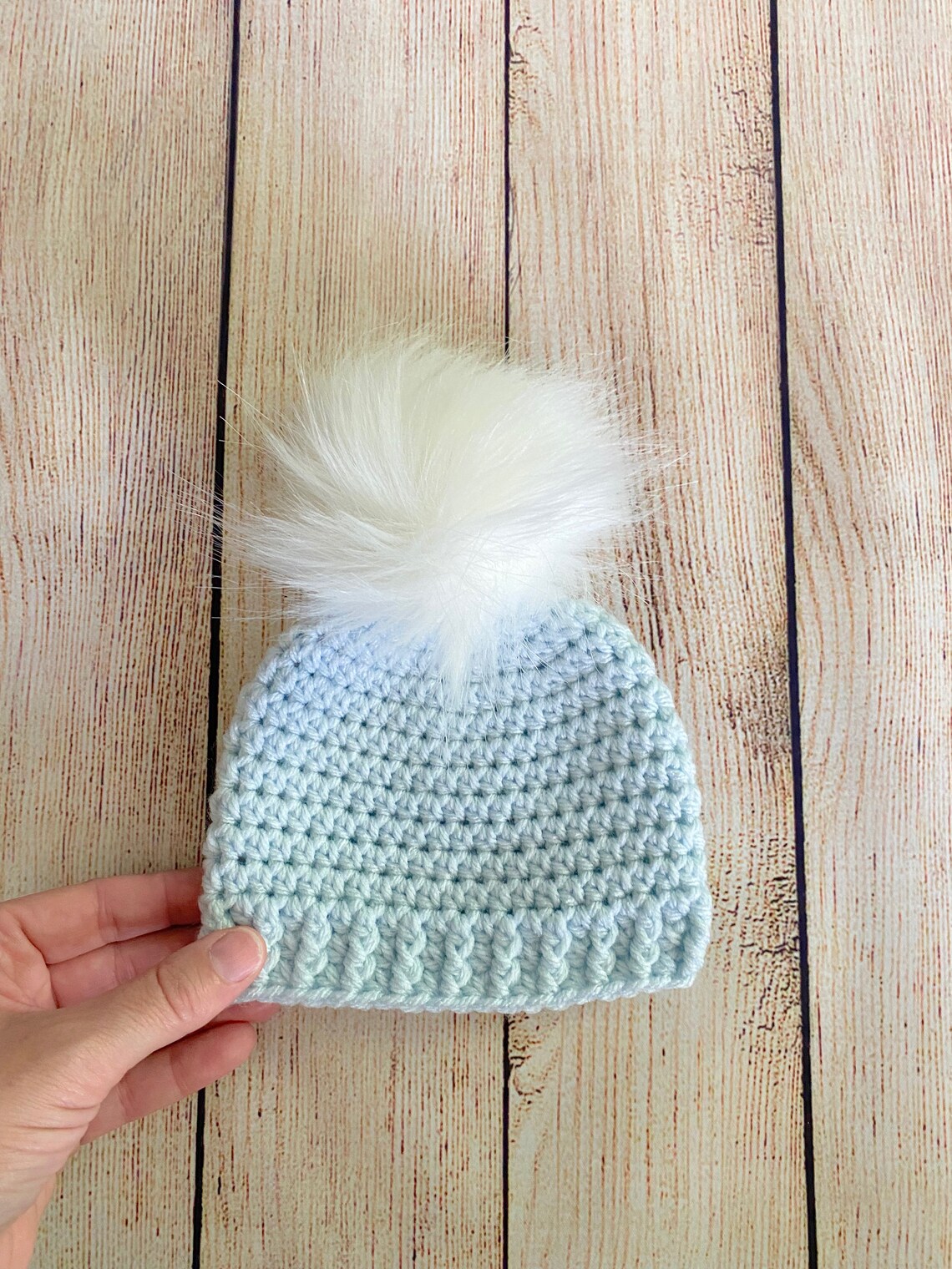 Baby hat 39 colors fluffy white faux fur pom winter beanie for Etsy