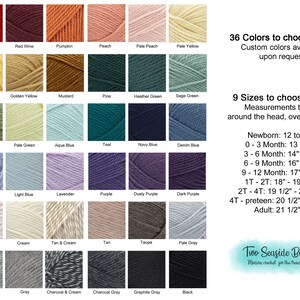 Bonnet bébé garçon 36 couleurs casquette gavroche hiver en laine irlandaise pour rentrer à la maison tenue nouveau-né photo accessoire cadeau de douche gris foncé gris anthracite image 2