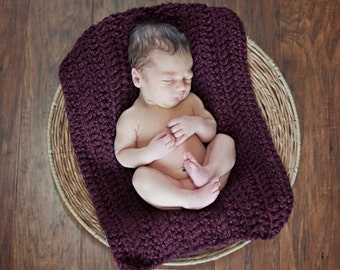 70 colors newborn bump blanket chunky crochet layer for fall newborn photography knit photo props baby girl & boy burgundy dark red wine