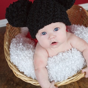 Baby girl hat 18 colors giant pom pom chunky crochet beanie fun newborn photo prop for photography knit winter hat baby toddler kid's sizes image 10