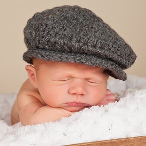 Bonnet bébé garçon 36 couleurs casquette gavroche hiver en laine irlandaise pour rentrer à la maison tenue nouveau-né photo accessoire cadeau de douche gris foncé gris anthracite image 1