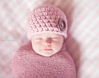 70 colors baby girl hat wood button crochet hospital beanie for coming home outfit newborn photography photo prop shower gift light pink