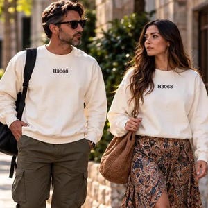 Embroidered H3068 Crewneck Sweatshirt | YHWH Hebrew Code (Chapter II)