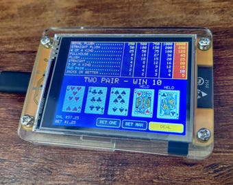 Handheld Video Poker Machine | ESP32 Touch Screen | 2.8" or 4" Display