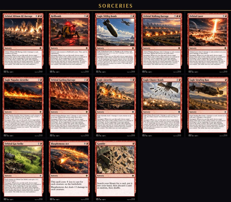 Helldivers 2 Magic Commander Proxy Deck, 100 Karten, Custom MTG EDH, gedrucktes Deck. Bild 8