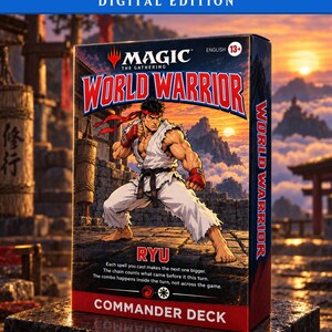 Street Fighter - Ryu Magic Commander Proxy Deck, Digital 100 Card Custom MTG EDH