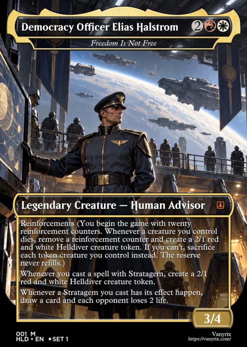 Helldivers 2 Magic Commander Proxy Deck, 100 Karten, Custom MTG EDH, gedrucktes Deck. Bild 3