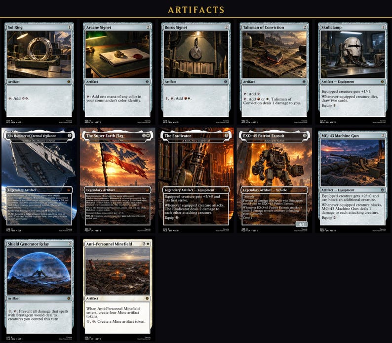 Helldivers 2 Magic Commander Proxy Deck, 100 Karten, Custom MTG EDH, gedrucktes Deck. Bild 9