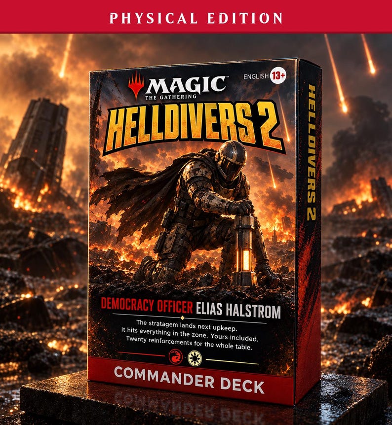 Helldivers 2 Magic Commander Proxy Deck, 100 Karten, Custom MTG EDH, gedrucktes Deck. Bild 1