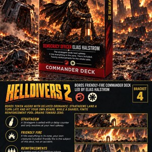 Helldivers 2 Magic Commander Proxy Deck, 100 Karten, Custom MTG EDH, gedrucktes Deck. Bild 2