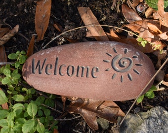 Welcome Engraved Stone