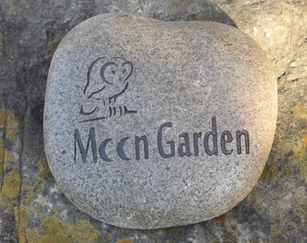 Moon Garden Engraved Stone