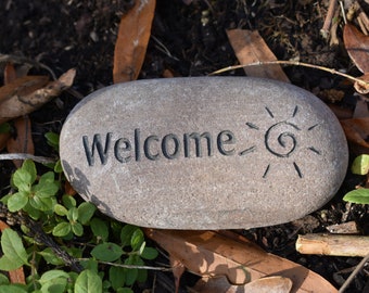 Welcome Engraved Stone