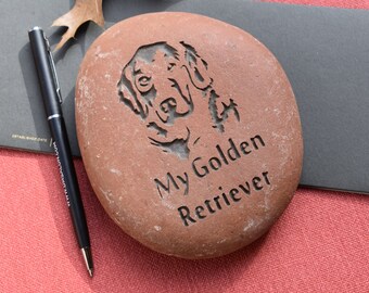 Golden Retriever Engraved Stone