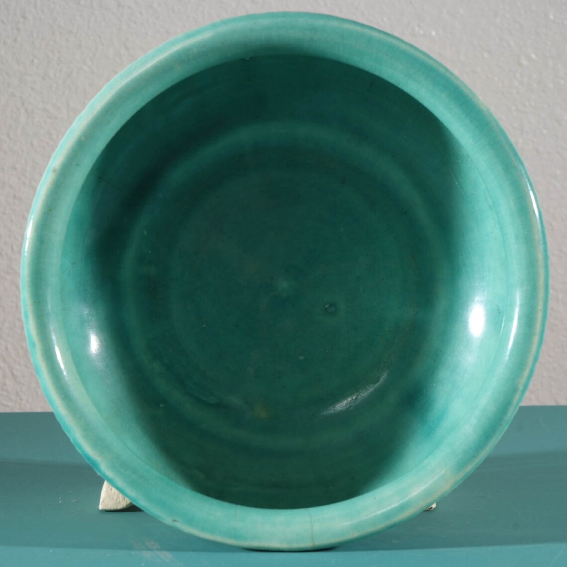 McCoy pottery Planter bowl Teal Green Etsy