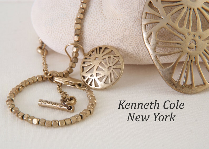 Vintage Retro Kenneth Cole New York Abstract Pendant Necklace Earrings