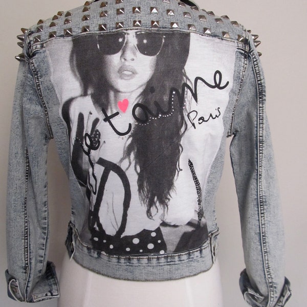 Paris & Moi Studded Denim Jackets