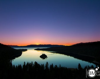 Lake Tahoe Emerald Bay Sunrise Fine Art Print Wall Decor