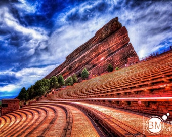 Red Rocks Amphitheater Denver Fine Art Print, Canvas Wrap, Red Rocks Large Wall Decor, Music Lovers Gift, Travel Wall Decor