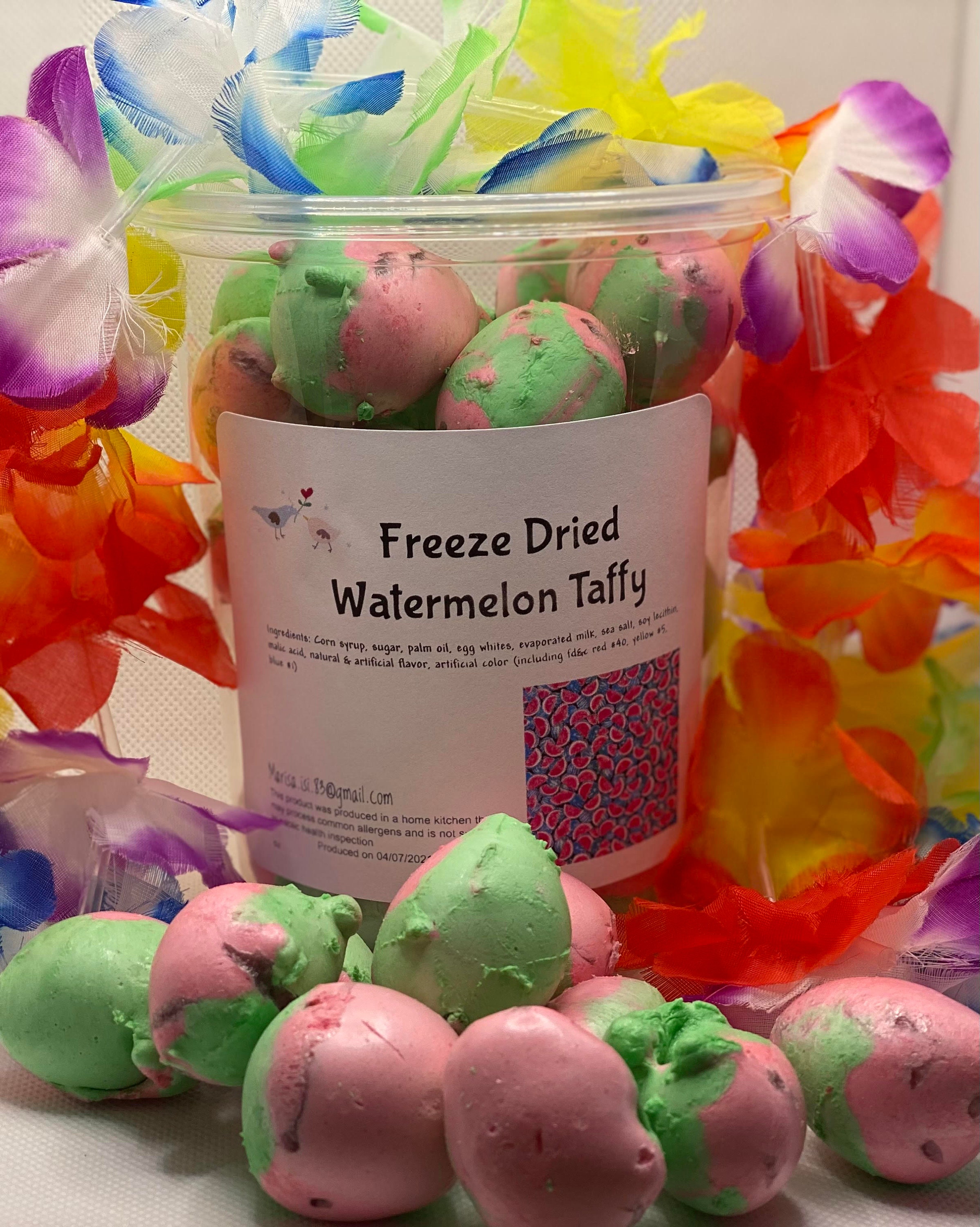 Freeze Dried Watermelon SaltWater Taffy Etsy