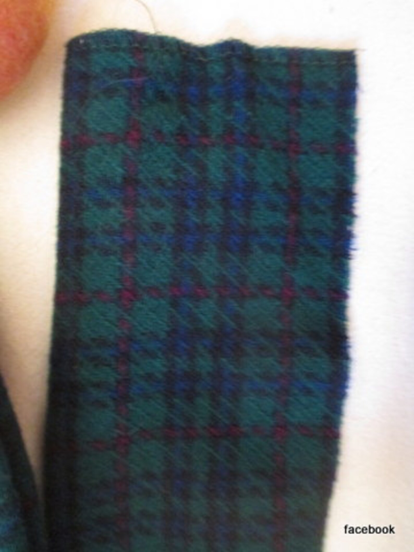 Hooked Rug Binding, Cording, Cotton Cord , Reused Wool, Green, Blue and