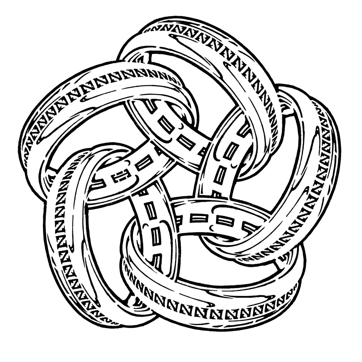 Five Golden Rings 12x12 Giclee' from the Etsy