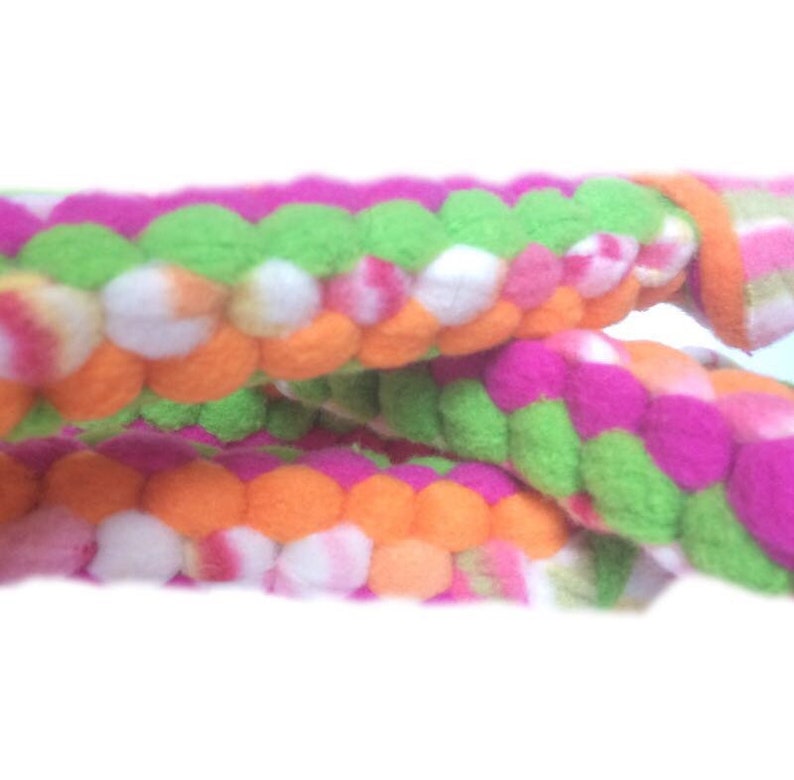 Sherbert Braided Dog Pull Toy strong chew toy, tough chew dog toy, fleece dog toy image 1